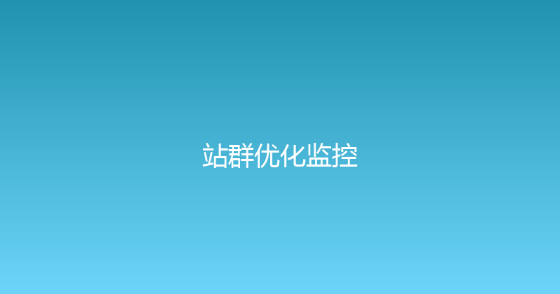站群优化监控 封面图