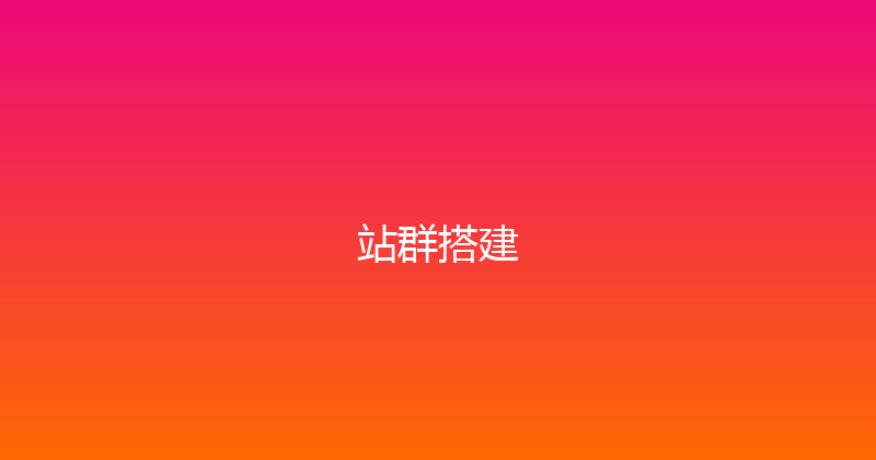 站群搭建 封面图